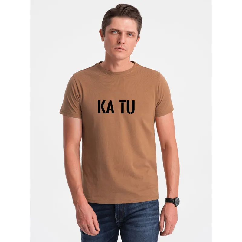Vyriški rudi marškinėliai KĄ TU PK7130