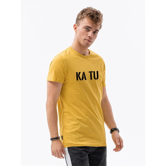 Vyriški geltoni marškinėliai KĄ TU PK7130