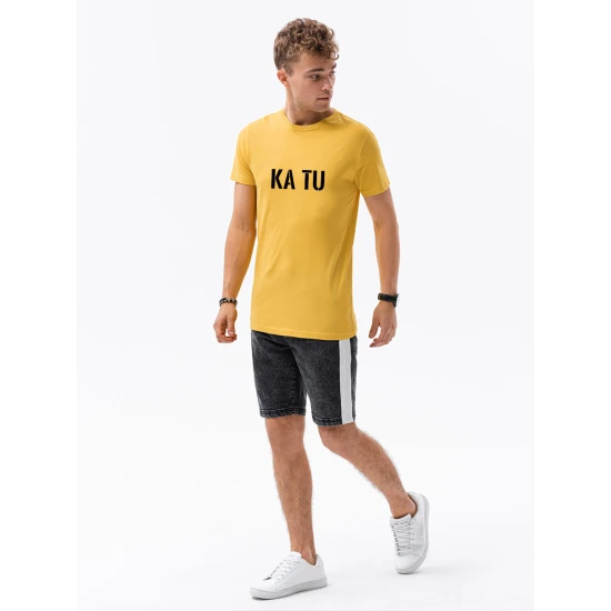 Vyriški geltoni marškinėliai KĄ TU PK7130
