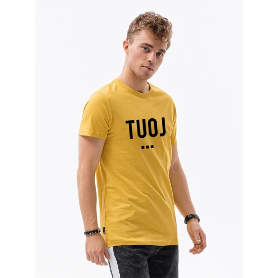 Vyriški geltoni marškinėliai TUOJ (juodas) JS/712005