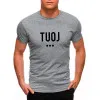 Vyriški šviesiai pilki marškinėliai TUOJ (juodas) JS/712005