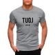 Vyriški šviesiai pilki marškinėliai TUOJ (juodas) JS/712005