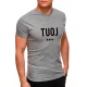 Vyriški šviesiai pilki marškinėliai TUOJ (juodas) JS/712005