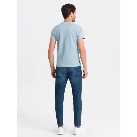 Vyriški šviesiai mėlyni marškinėliai Tėtis Kvadratu (juodas) PK1684