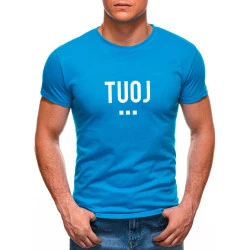 Vyriški šviesiai mėlyni marškinėliai TUOJ (baltas)