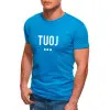 Vyriški šviesiai mėlyni marškinėliai TUOJ (baltas) JS/712005