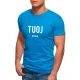 Vyriški šviesiai mėlyni marškinėliai TUOJ (baltas) JS/712005