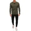 Vyriškas chaki džemperis Zipper OM-SSNZ-22FW-005