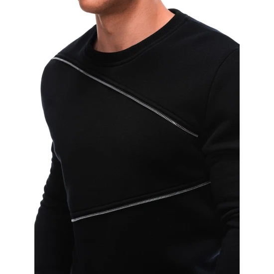 Vyriškas juodas džemperis Zipper OM-SSNZ-22FW-005