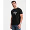 Men's black T-shirt Dad (white)