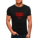 Vyriški juodi marškinėliai TUOJ (raudonas) JS/712005