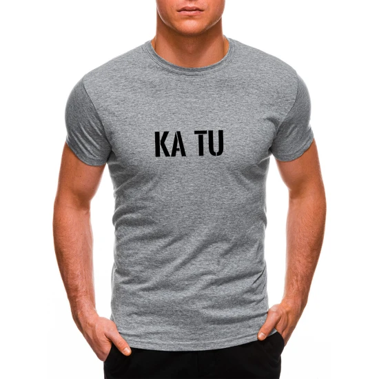 Vyriški pilki marškinėliai KĄ TU PK7130