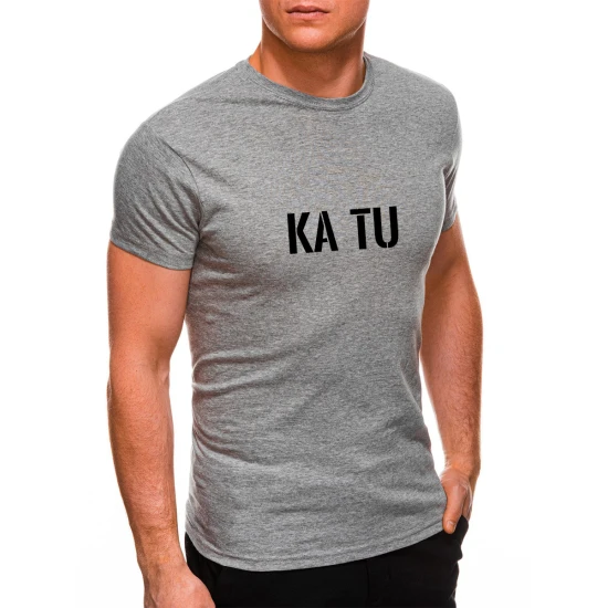 Vyriški pilki marškinėliai KĄ TU PK7130