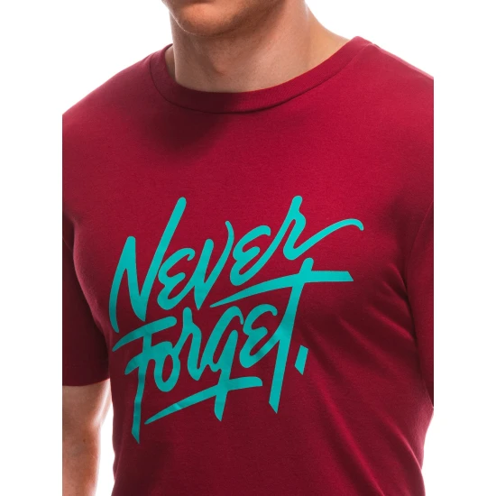 Vyriški raudoni marškinėliai Forget S1935