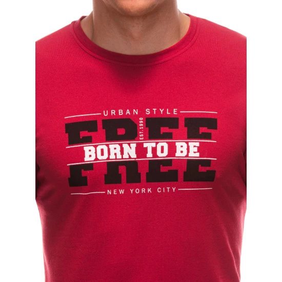 Vyriški raudoni marškinėliai Free S1924