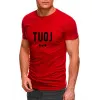 Vyriški raudoni  marškinėliai TUOJ (juodas) JS/712005