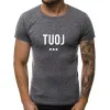 Vyriški tamsiai pilki marškinėliai TUOJ (baltas) JS/712005