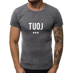 Vyriški tamsiai pilki marškinėliai TUOJ (baltas)