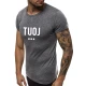 Vyriški tamsiai pilki marškinėliai TUOJ (baltas) JS/712005