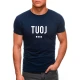 Vyriški tamsiai mėlyni marškinėliai TUOJ (baltas) JS/712005