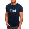 Vyriški tamsiai mėlyni marškinėliai TUOJ (baltas) JS/712005