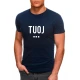 Vyriški tamsiai mėlyni marškinėliai TUOJ (baltas) JS/712005