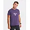 Men's purple T-shirt Dad (white)