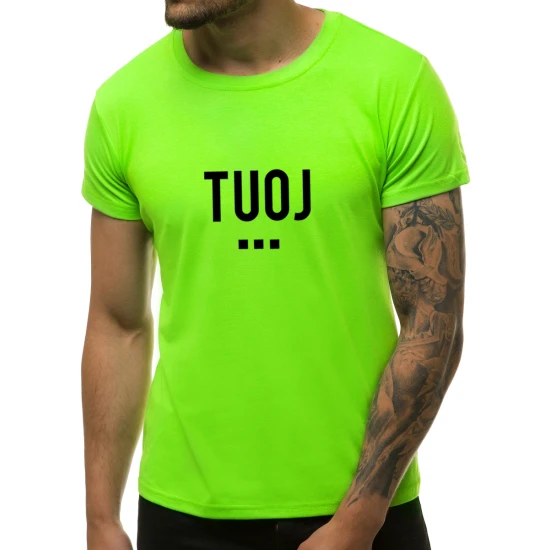 Vyriški žali neoniniai marškinėliai TUOJ (juodas) JS/712005