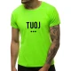 Vyriški žali neoniniai marškinėliai TUOJ (juodas) JS/712005