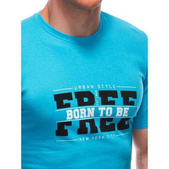 Vyriški mėlyni marškinėliai Free S1924