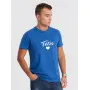 Men's blue T-shirt Dad (white)