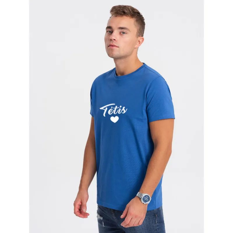 Men's blue T-shirt Dad (white) PK1468