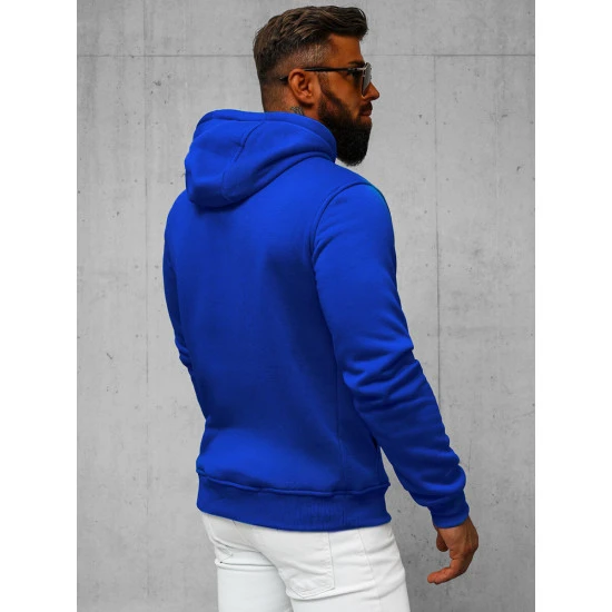 Mėlynos spalvos vyriškas džemperis su gobtuvu Buvoli JS/2009/65Z