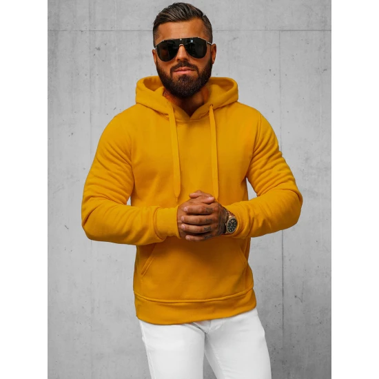 Karamelinės spalvos vyriškas džemperis su gobtuvu Buvoli JS/2009