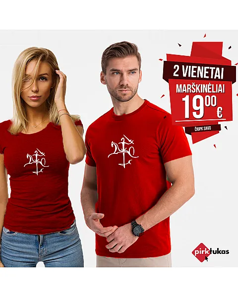 Raudonų marškinėlių komplektas Stilistika