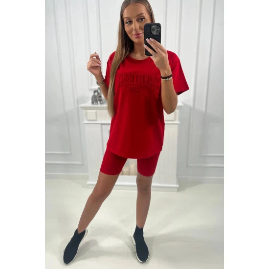 Moteriškas raudonas komplektas Korina 24018