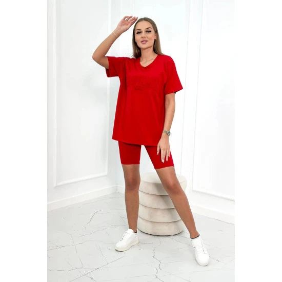 Moteriškas raudonas komplektas Korina 24018