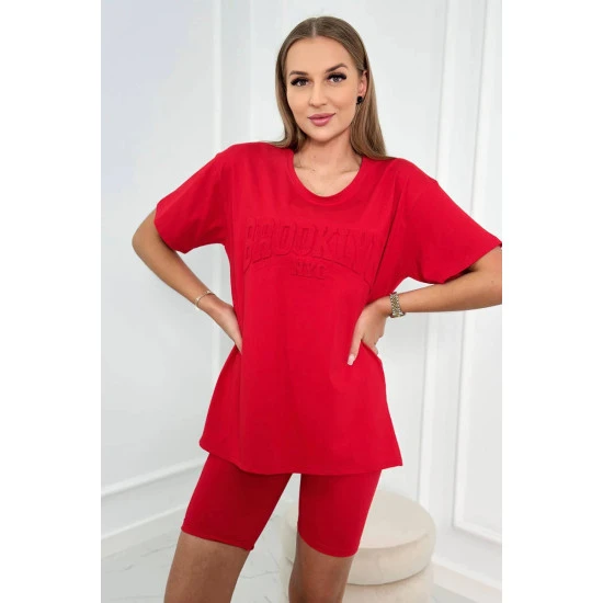 Moteriškas raudonas komplektas Korina 24018