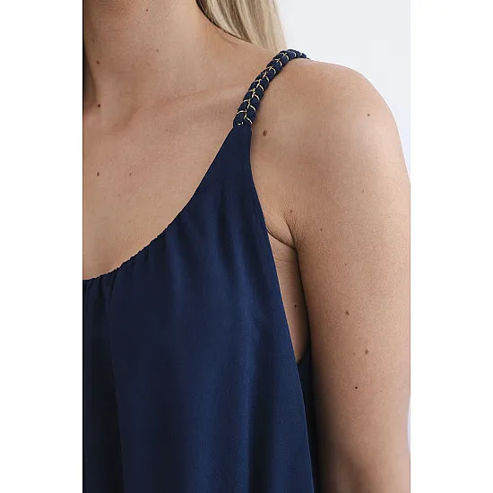 Women's dark blue blouse Siluet 29384