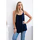 Women's dark blue blouse Siluet 29384