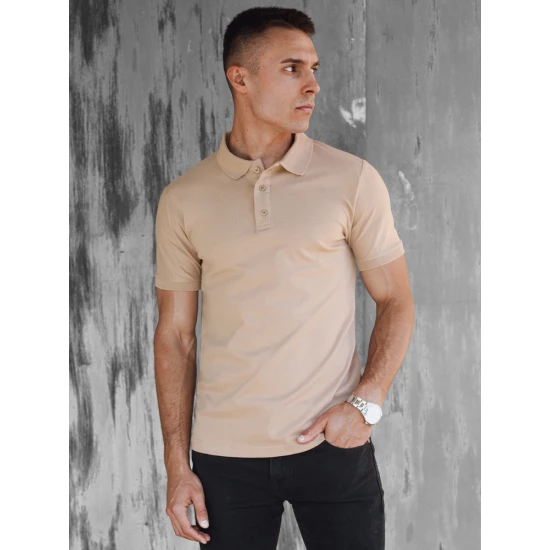 Vyriški rusvi polo marškinėliai Metrol PX0600