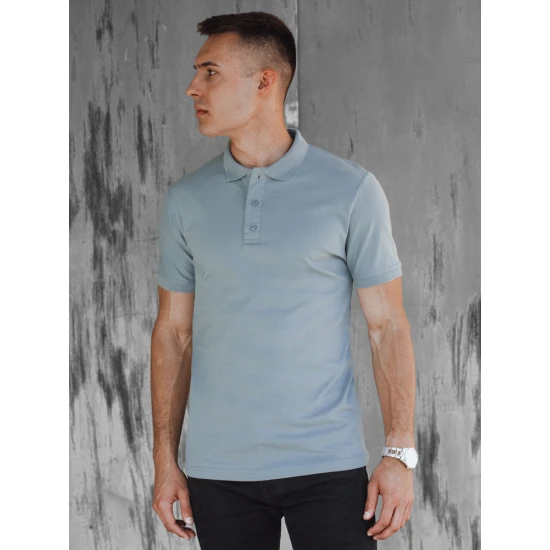 Vyriški šviesiai mėlyni polo marškinėliai Metrol PX0608