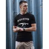 Vyriški juodi marškinėliai Defend RX5579