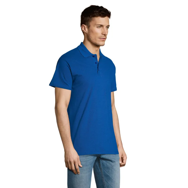 Vyriški ryškiai mėlyni polo marškinėliai Summer PK11342