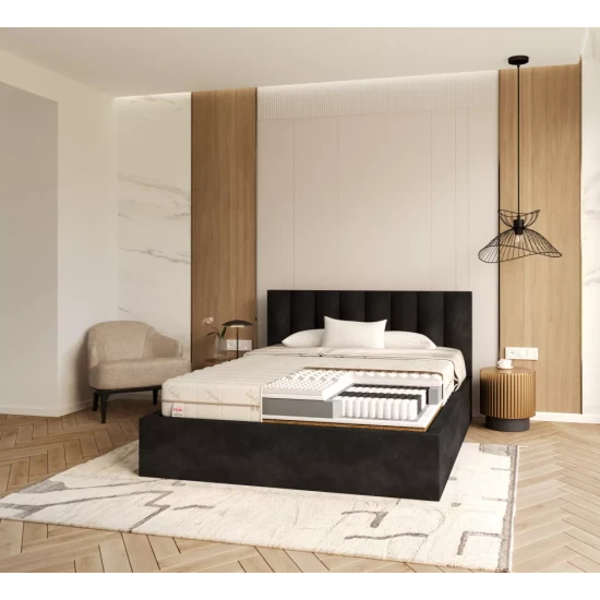 Kelių kišenių čiužinys  su bambuko paviršiumi MEMFIS 160X200 MEMFIS