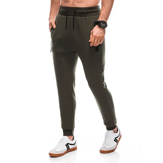 Casual trousers in khaki Gin EM-PASK-0102