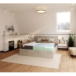 Porolono čiužinys  su silver border cosido užvalkalu MERIDO 140X200