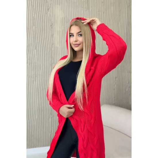 Women's red cardigan Elin 29994