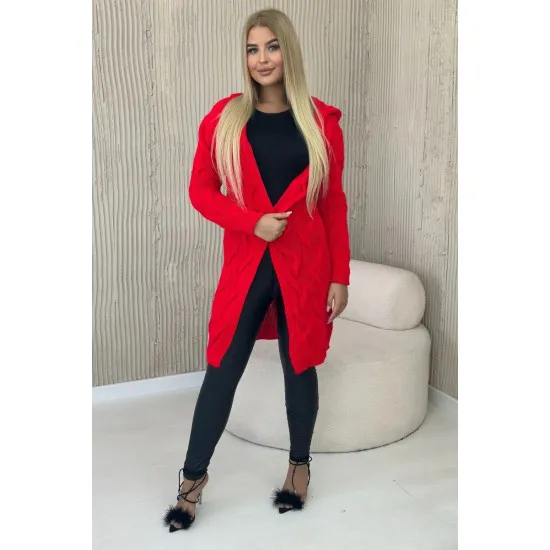 Women's red cardigan Elin 29994