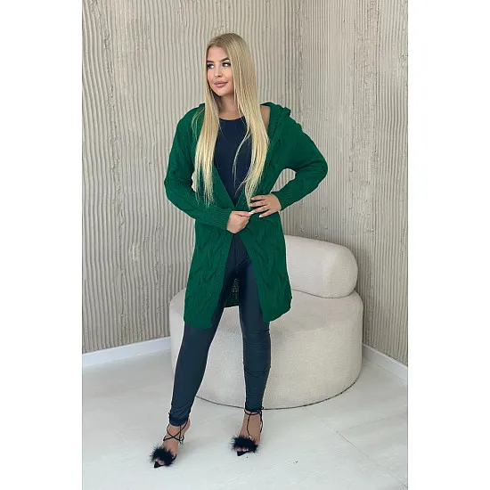 Women's green cardigan Elin 29988